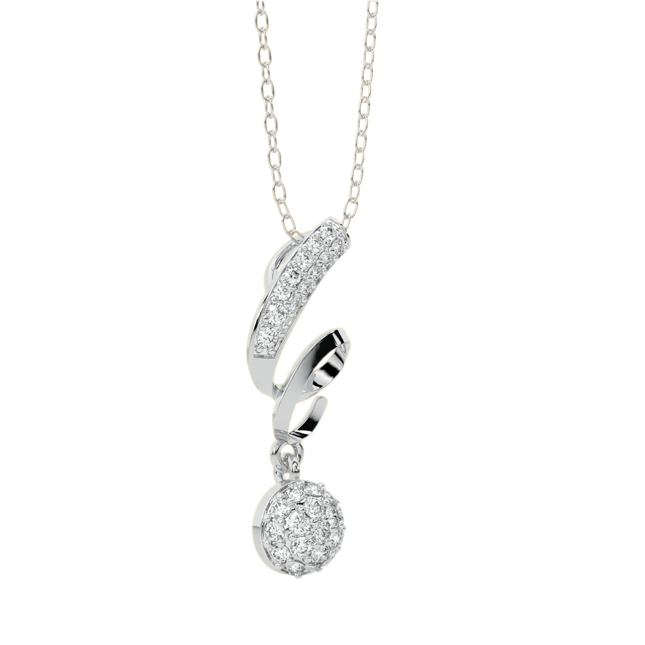 Bailey Round Diamond Office Wear Pendant